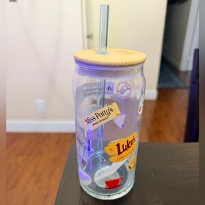 NWT Gilmore Girls Glass Can Tumbler